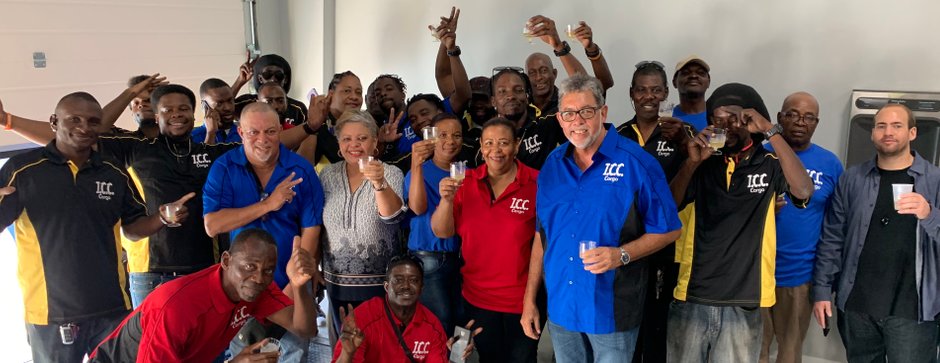 Mr. George Pelgrim - ICC Warehouse in St. Maarten - Mr. Robert Heyer and ICC Team
